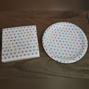 Roller Rabbit x Target Disco Hearts Paper Plates and Napkins Set